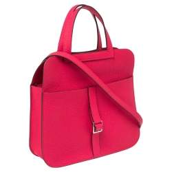 Pre Owned Hermes Rose Extreme Clemence Palladium Plated Halzan 25