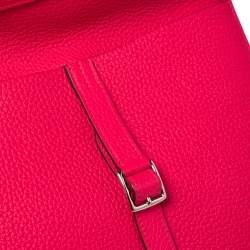 Pre Owned Hermes Rose Extreme Clemence Palladium Plated Halzan 25