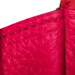 Pre Owned Hermes Rose Extreme Clemence Palladium Plated Halzan 25