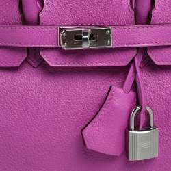 Hermes Magnolia/Capucine Taurillon Novillo Leather Palladium Plated Birkin 25 Bag 