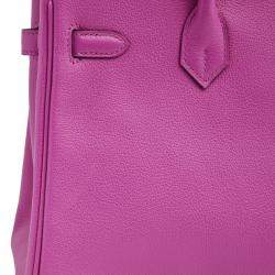 Hermes Magnolia/Capucine Taurillon Novillo Leather Palladium Plated Birkin 25 Bag 