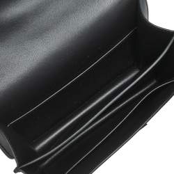 Pre Owned Hermés Black Veau Monsieur Leather and Lizard Constance 18 Bag