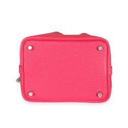 Pre Owned Hermes Tricolor Clemence Leather Picotin Lock 18 Top Handle Bag