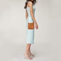 Pre Owned Hermes Gold Taurillon Clemence Leather Evelyne TPM Bag