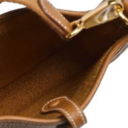 Pre Owned Hermes Gold Taurillon Clemence Leather Evelyne TPM Bag