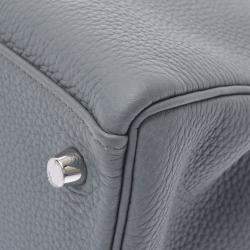 Hermes Grey Togo Leather Palladium Hardware Kelly Retourne 32 Bag 