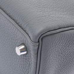 Hermes Grey Togo Leather Palladium Hardware Kelly Retourne 32 Bag 
