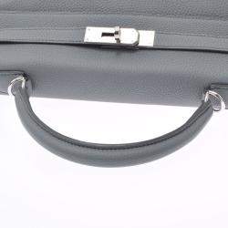 Hermes Grey Togo Leather Palladium Hardware Kelly Retourne 32 Bag 