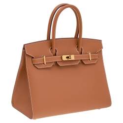 Hermes Gold Madame Leather Gold Plated Birkin 30 Bag