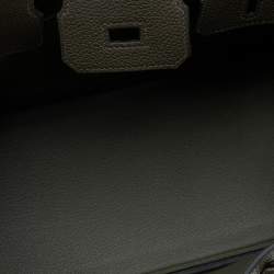 Hermes Vert De Gris Togo Leather Gold Finished Birkin 25 Bag 