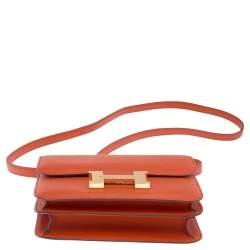 Pre Owned Hermés Terre Battue Epsom Leather Constance 18 Bag
