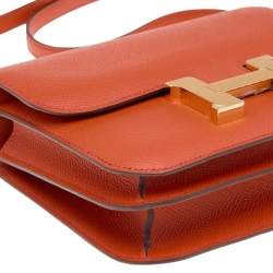 Pre Owned Hermés Terre Battue Epsom Leather Constance 18 Bag