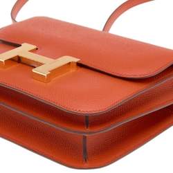 Pre Owned Hermés Terre Battue Epsom Leather Constance 18 Bag