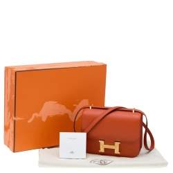 Pre Owned Hermés Terre Battue Epsom Leather Constance 18 Bag