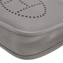 Pre Owned Hermes Etain Taurillon Clemence Leather Evelyne TPM Bag