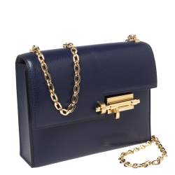 Pre Owned Hermes Encre Chevre Leather Mini Verrou Chaine Bag