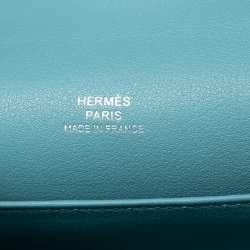 Hermes Celeste Swift Leather Palladium Hardware Kelly Pochette
