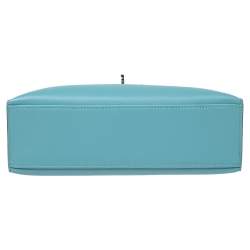 Hermes Celeste Swift Leather Palladium Hardware Kelly Pochette