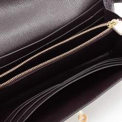 Hermes Raisin Matte Alligator Kelly Classic Wallet