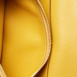 Hermes Jaune D'Ambre Epsom Leather Kelly To Go Wallet
