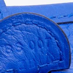 Pre Owned Hermès Blue Electric Taurillon Clemence Leather Evelyne TPM 16 Bag