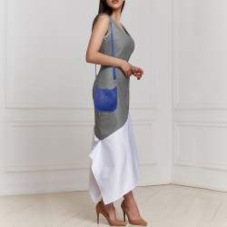 Pre Owned Hermès Blue Electric Taurillon Clemence Leather Evelyne TPM 16 Bag