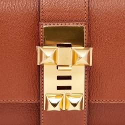 Pre Owned Hermes Cuivre Chevre Mysore Leather Medor 23 Clutch
