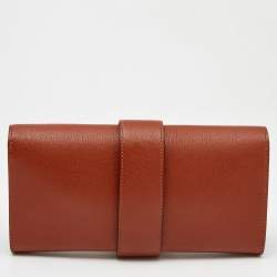 Pre Owned Hermes Cuivre Chevre Mysore Leather Medor 23 Clutch