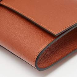 Pre Owned Hermes Cuivre Chevre Mysore Leather Medor 23 Clutch