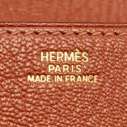 Pre Owned Hermes Cuivre Chevre Mysore Leather Medor 23 Clutch