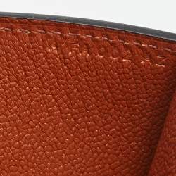 Pre Owned Hermes Cuivre Chevre Mysore Leather Medor 23 Clutch