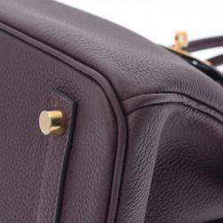 Hermes Purple Togo Leather Gold Hardware Birkin 30 Bag