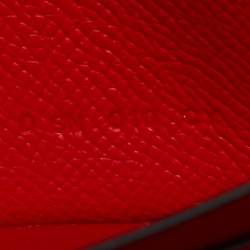 Hermès Bleu Du Nord Rouge de Coeur Epsom Leather Kelly Classic Wallet