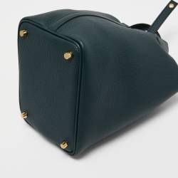Pre Owned Hermes Vert Cypress Taurillon Clemence Leather Picotin Lock 18 Bag