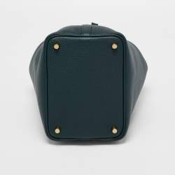 Pre Owned Hermes Vert Cypress Taurillon Clemence Leather Picotin Lock 18 Bag