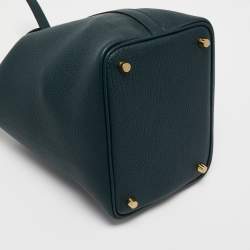 Pre Owned Hermes Vert Cypress Taurillon Clemence Leather Picotin Lock 18 Bag