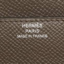 Pre Owned Hermès Etain Epsom Leather Constance Long To Go Wallet