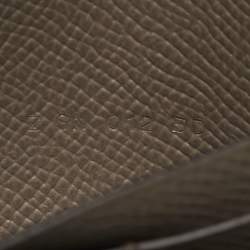 Pre Owned Hermès Etain Epsom Leather Constance Long To Go Wallet