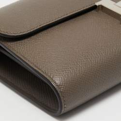 Pre Owned Hermès Etain Epsom Leather Constance Long To Go Wallet