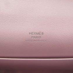 Hermes Pink Swift Leather Palladium Hardware Kelly Pochette Top Handle Bag 