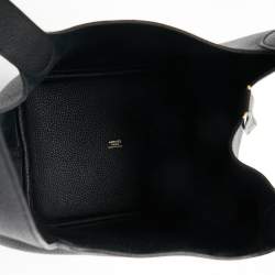Pre Owned Hermès Noir Togo Leather Picotin Lock 22 Bag