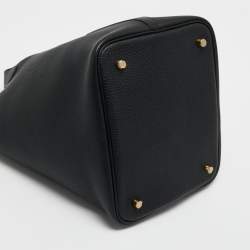 Pre Owned Hermès Noir Togo Leather Picotin Lock 22 Bag