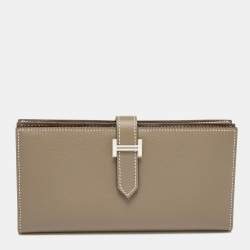 Hermes Bastia Change Purse Epsom Leather Wallet Etoupe