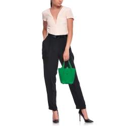 Hermes So Green Bambou Clemence Leather Picotin Lock 18 Bag