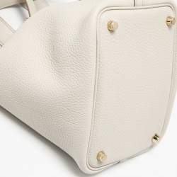 Pre Owned Hermès Beton Taurillon Clemence Leather Picotin Lock 18 Bag