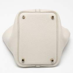 Pre Owned Hermès Beton Taurillon Clemence Leather Picotin Lock 18 Bag