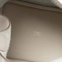 Pre Owned Hermès Beton Taurillon Clemence Leather Picotin Lock 18 Bag