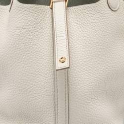 Pre Owned Hermès Beton Taurillon Clemence Leather Picotin Lock 18 Bag