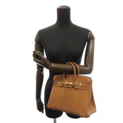 Hermes Gold Togo Leather Gold Hardware Birkin 25 Bag 