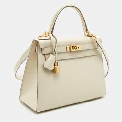 Hermes Nata Epsom Leather Gold Finish Kelly Sellier 28 Bag